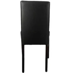 Fashion RETIF Chaise D'Int Rieur S Ville En Bois Tapiss E D'Un Simili Cuir Noir - Par 2