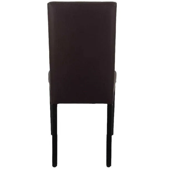 Hot RETIF Chaise D'Int Rieur S Ville En Bois Tapiss E D'Un Simili Cuir Chocolat - Par 2