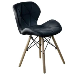 Online RETIF Chaise Eiffel Noire Matelass E (54,5 X 53 X 71 - Hauteur De L'Assise 45,5 Cm)