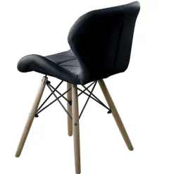 Online RETIF Chaise Eiffel Noire Matelass E (54,5 X 53 X 71 - Hauteur De L'Assise 45,5 Cm)