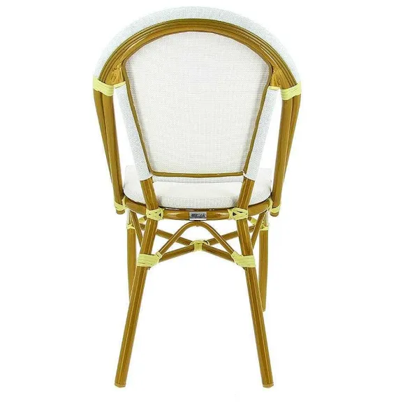 Best RETIF Chaise Empilable D'Ext Rieur En Aluminium Et Textyl Ne Biarritz Coloris Cru