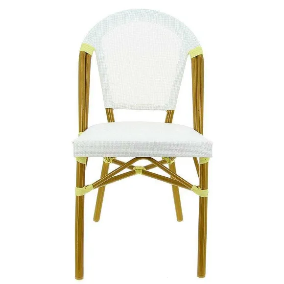 Best RETIF Chaise Empilable D'Ext Rieur En Aluminium Et Textyl Ne Biarritz Coloris Cru