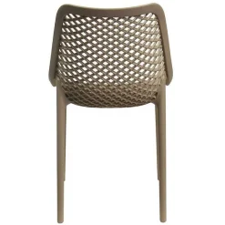 Cheap RETIF Chaise Empilable D'Ext Rieur En Polypropyl Ne Air Coloris Taupe Par 4