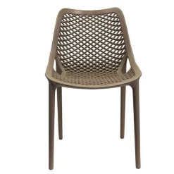 Cheap RETIF Chaise Empilable D'Ext Rieur En Polypropyl Ne Air Coloris Taupe Par 4