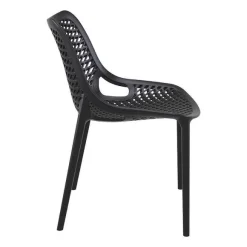 Cheap RETIF Chaise Empilable D'Ext Rieur En Polypropyl Ne Air Coloris Gris Fonc Par 4