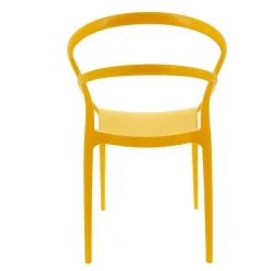Store RETIF Chaise Empilable D'Ext Rieur En Polypropyl Ne Toulon Coloris Jaune Par 4