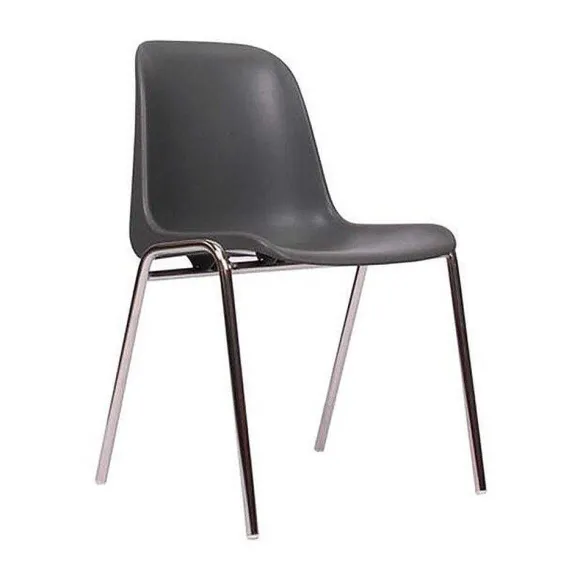 Outlet RETIF Chaise Empilable 'Paula' - Gris Fonc