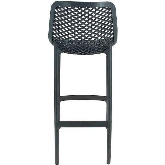 Cheap RETIF Chaise Haute De Bar Empilable D'Ext Rieur En Polypropyl Ne Air Gris Fonc Par 4