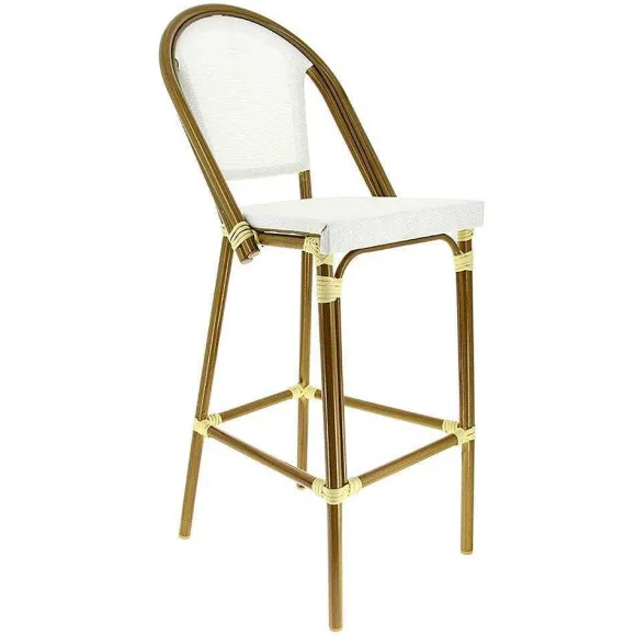 Cheap RETIF Chaise Haute De Bar Empilable D'Ext Rieur En Aluminium Textyl Ne Biarritz Cru