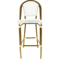 Cheap RETIF Chaise Haute De Bar Empilable D'Ext Rieur En Aluminium Textyl Ne Biarritz Cru