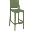 New RETIF Chaise Haute De Bar Empilable D'Ext Rieur En Polypropyl Ne Inca Coloris Vert (4)