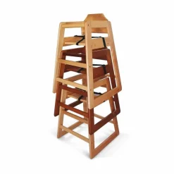 Discount RETIF Chaise Haute Empilable Bois Clair Welcome Family