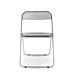 New RETIF Chaise Pliable En Plexiglass Couleur Inox Et Gris Fum Smoke