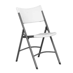Best RETIF Chaise Pliante De R Ception Poly Thyl Ne Blanc Nimes - Lot De 4