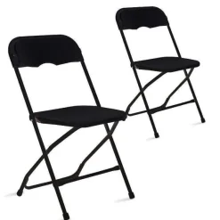 Best RETIF Chaise Pliante Noire Acier 40X45X81Cm
