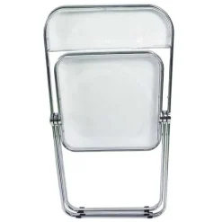 Cheap RETIF Chaise Pliante Transparente Et Chrom E 47,5X49,5X76,5Cm Par 4