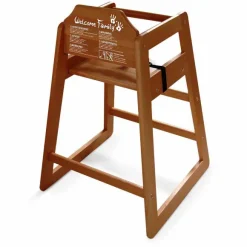 Hot RETIF Chaises Hautes Empilables Bois Fonc Welcome Family - Lot De 4