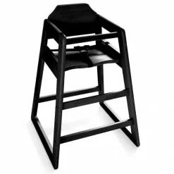 Shop RETIF Chaises Hautes Empilables Bois Noir Welcome Family - Lot De 4