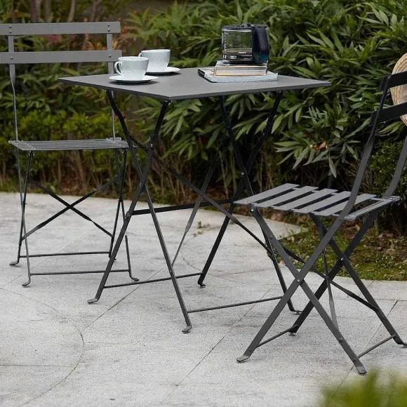 Sale RETIF Chaises Pliante Rome Acier Gris 42X46X82 Cm- Par 2