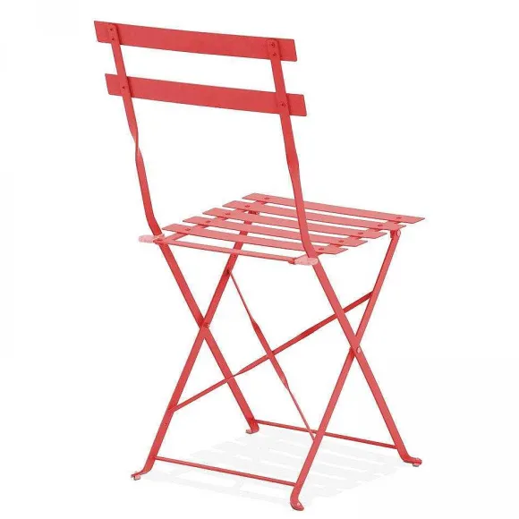 Cheap RETIF Chaises Pliante Rome Acier Rouge 42X46X82 Cm- Par 2