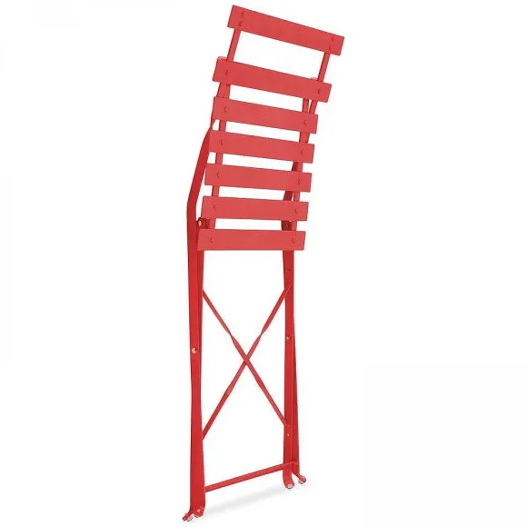 Cheap RETIF Chaises Pliante Rome Acier Rouge 42X46X82 Cm- Par 2