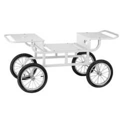 Clearance RETIF Chariot Pour Machine Barbe Papa 4 Roues Blanc