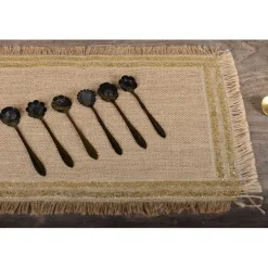 Clearance RETIF Chemin De Table En Toile De Jute Dore