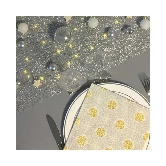 Discount RETIF Chemin De Table Glitter Argent En Rouleau 0,30X5M Rouleau