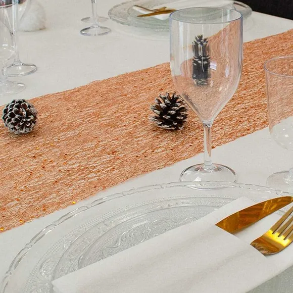 Store RETIF Chemin De Table Glitter Rose Gold Rouleau De 0,30X5M Rouleau