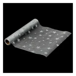 Clearance RETIF Chemin De Table Organza Argent Paillet 28X500Cm