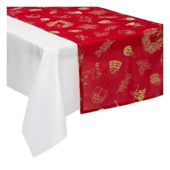 Cheap RETIF Chemin De Table Rouge Imprim Dor E 45X200Cm