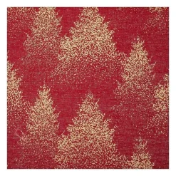 Store RETIF Chemin De Table Tissu Rouge Imprim Sapin Dor 28X300Cm