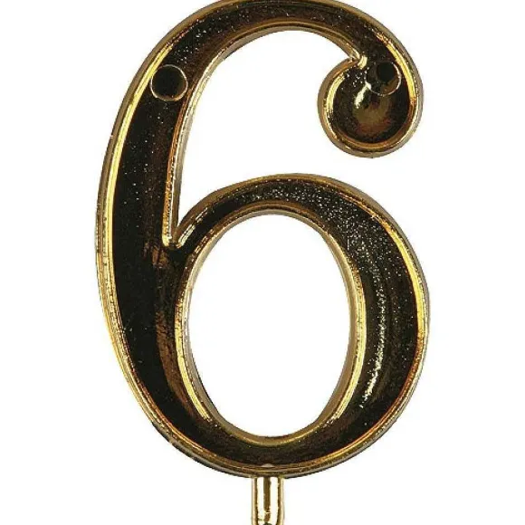 Flash Sale RETIF Chiffre Or N°6 En Plastique Pour Bougie
