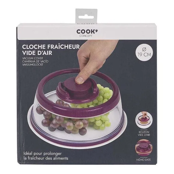 New RETIF Cloche Vide D'Air Conservation Des Aliments 19Cm Bordeaux