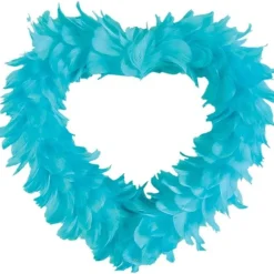 Shop RETIF Coeur De Plumes Turquoise 38X38Cm Bleu Turquoise