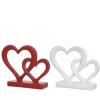 Sale RETIF Coeurs Poser En Porcelaine 2 Coloris Possibles Rouge / Blanc
