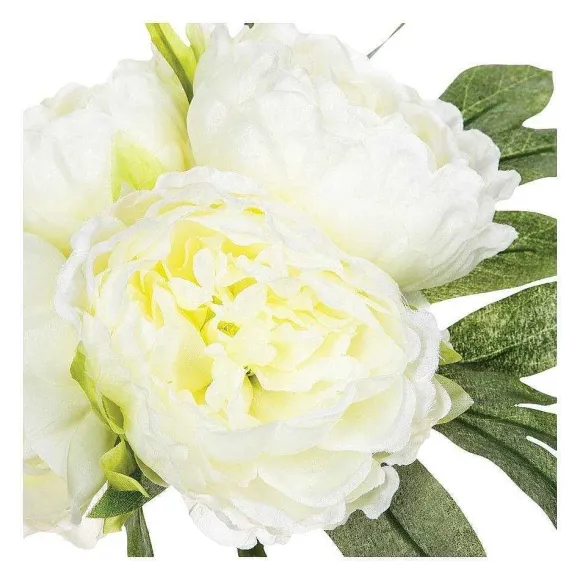 Cheap RETIF Compo Artificielle De 3 Roses Blanches Dans 3 Vases En Verre Li S Par Une Corde