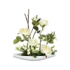 Store RETIF Composition Florale Artificielle Roses Dans Une Coupelle En C Ramique