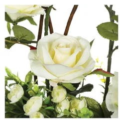 Store RETIF Composition Florale Artificielle Roses Dans Une Coupelle En C Ramique