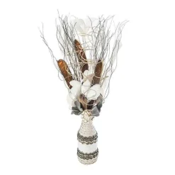 Clearance RETIF Composition Florale Artificielle Vase En Osier H50Cm