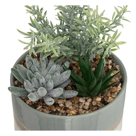 Cheap RETIF Composition Florale Artificielle Pot En C Ramique Bicolore H17.5Cm
