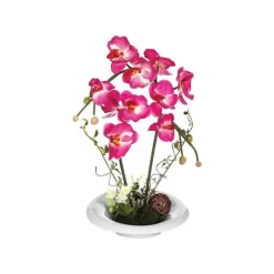 Clearance RETIF Composition Florale D'Orchid Es Artificielles Vase En C Ramique H40Cm