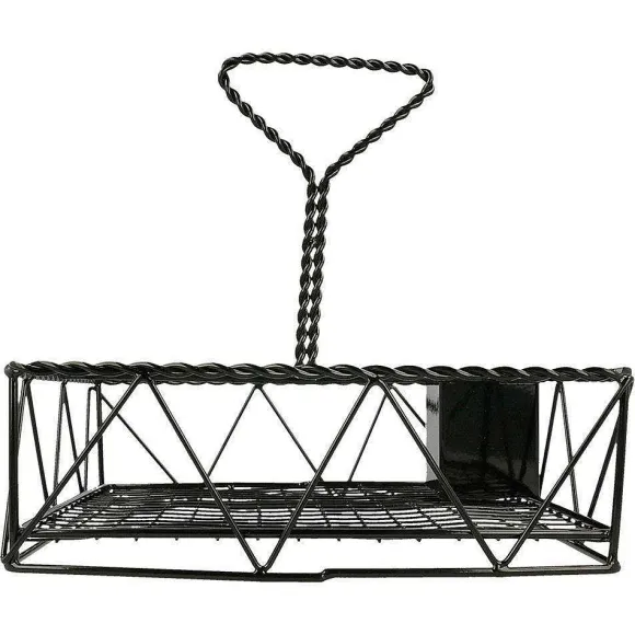 Store RETIF Corbeille "Caddy" Carr 25X25X24Cm Noir Metal