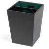 Flash Sale RETIF Corbeille De Tri 'Palma' Noir 2 Bacs, M Tal & Cuir Synth Tique 23X23X30 Cm