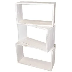 Store RETIF Cubes H Ritage Blanc 29X50 + 34X55 + 39X60 P19Cm - Set De 3