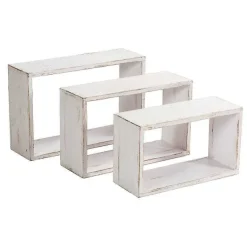 Store RETIF Cubes H Ritage Blanc 29X50 + 34X55 + 39X60 P19Cm - Set De 3