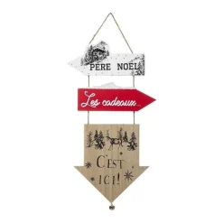 Flash Sale RETIF D Co De No L Pancarte 3 Fl Ches En Bois Avec D Co H51Cm