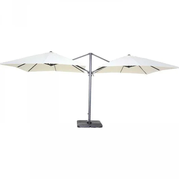 New RETIF Double Parasol D Port Carr En Aluminium 3X3M Cru
