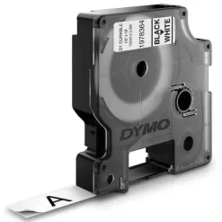 Shop RETIF Dymo D1 Vinyle Ruban D'Etiquette Hp, Noir/Blanc, 12 Mm X 5,5