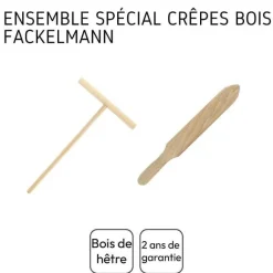 Store RETIF Ensemble De 2 Ustensiles En Bois Pour Cr Pes Fackelmann Wood Edition